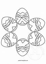 Easter Eggs Six Coloring sketch template