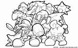 Coloring Mario Smash Super Bros Characters sketch template