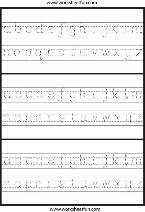 lowercase letter tracing  worksheet  printable worksheets