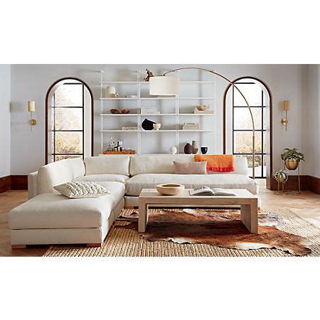 piazza snow  piece modular full sofa sectional cb   arc lamp living room sectional