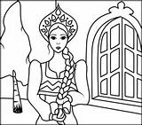 Coloring Princess Russia Russian Pages Printables Princesses Designlooter Kids 226px 38kb Related sketch template