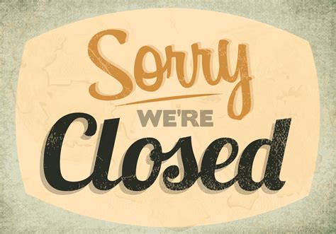 closed sign template