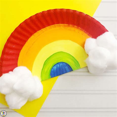 paper plate rainbow craft  kids