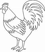 Rooster Clip Clipartix Clipart Coloring Cartoon Face sketch template