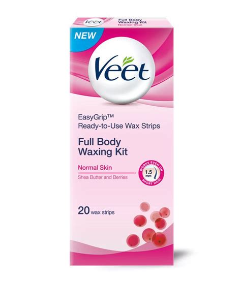 veet full body waxing kit for normal skin 2 x 20 strips buy veet