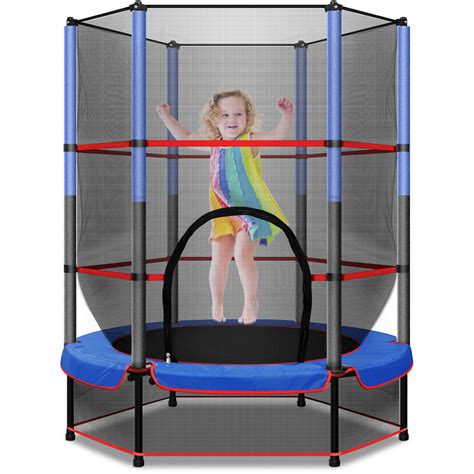 toddlers trampoline  enclosure thickened jumping pad safety
