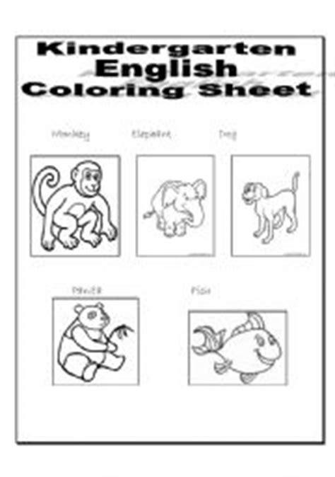 english worksheets animal coloring sheet