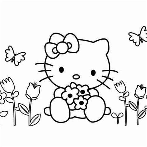 kitty   forest  butterflies coloring pages