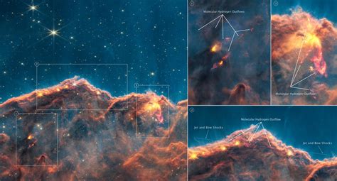 nasas webb space telescope pierces  dust clouds  unveil young