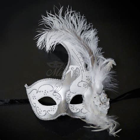 his and hers couple masquerade mask silver and white themed venetian mask ebay