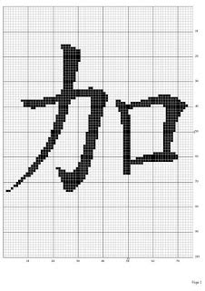 todo punto de cruz alfabeto chino