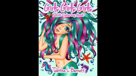 girls girls girls adult coloring book preview youtube