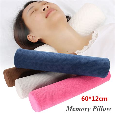 neck roll pillow cervical bolster comfort memory foam lightweight  cervical support pillow
