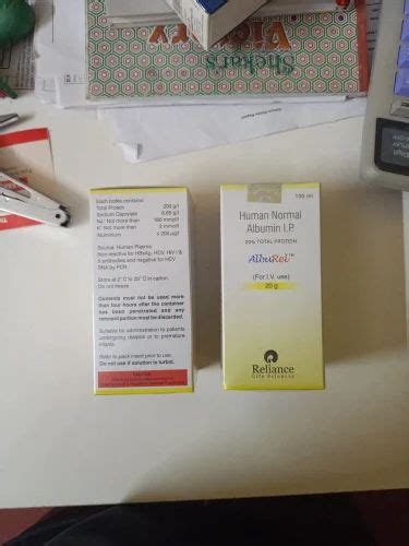 alburel reliance human albumin for hospital at rs 4200 bottle in