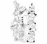 Drawing Minion Despicable Purple Coloring Pages Getdrawings Evil sketch template