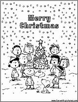 Coloring Christmas Pages Peanuts Charlie Brown Snoopy Printable Movie Gang Sheets Cartoon Kids Color Tree Print Book Jr Writing Fresh sketch template
