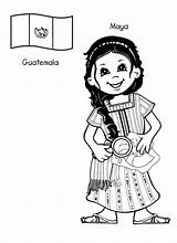 Coloring Maya Around Guatemalan Guatemala Pages Kid Map Kids People Search Template sketch template