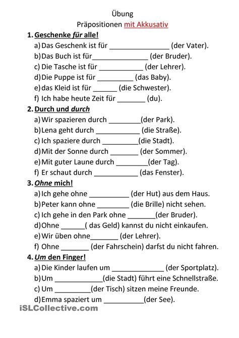 praepositionen mit akkusativ deutsch lernen deutsch