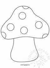 Mushroom Template Printable Shape Coloring sketch template