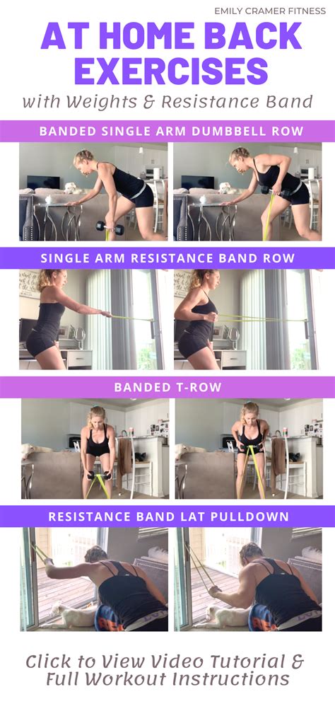 At Home Back Exercises With Weights And Resistance Band