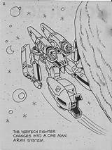 Robotech Coloring 1985 Activity Book Warps Neptune sketch template