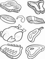 Seafood sketch template