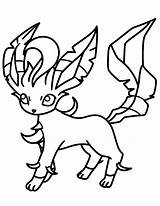 Pokemon Coloring Pages Print Library Clipart Leafeon sketch template