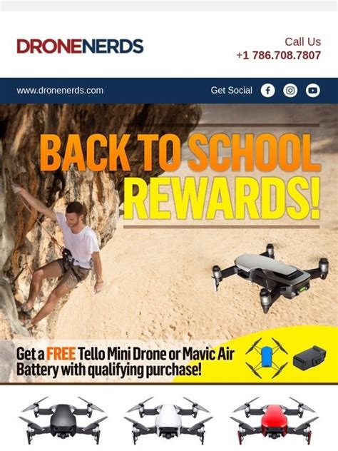 drone nerds   school rewards  tello drone   battery   mavic air milled