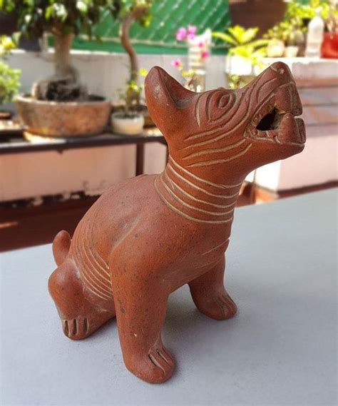 figura de xoloitzcuintle barro perro de colima tlalchichis perro de barro arte popular