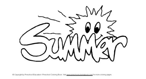 wwwpreschoolcoloringbookcom summer coloring page