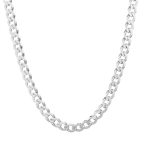 cm  curb chain  sterling silver