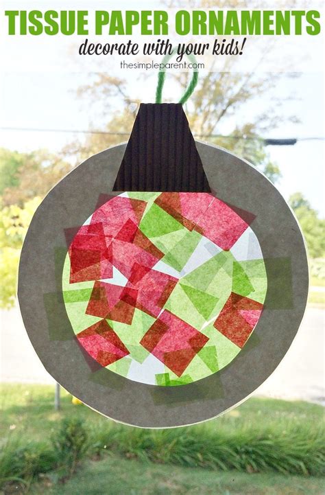 kids  tissue paper ornaments  double  suncatchers