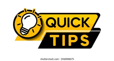 quick tips icon helpful ideas hints stock vector royalty