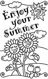 Coloring Summer Pages Enjoy sketch template
