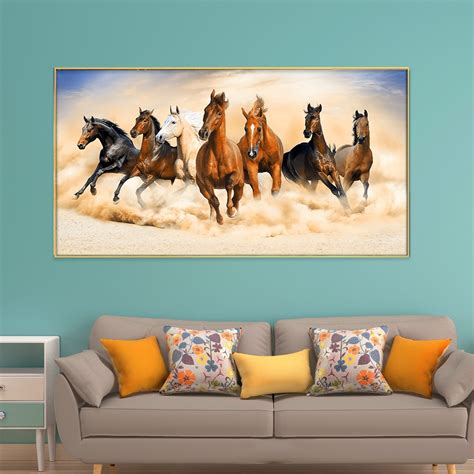 running  horses canvas painting horse paintings homafy