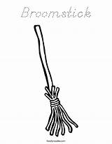 Coloring Broomstick Broom Built California Usa Witch sketch template