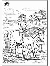 Horse Coloring Pages Riding Girl Horses Colouring Horseriding Print Printable Color Adult Dog Rider Farm Horseback Scene Animals Her Choose sketch template
