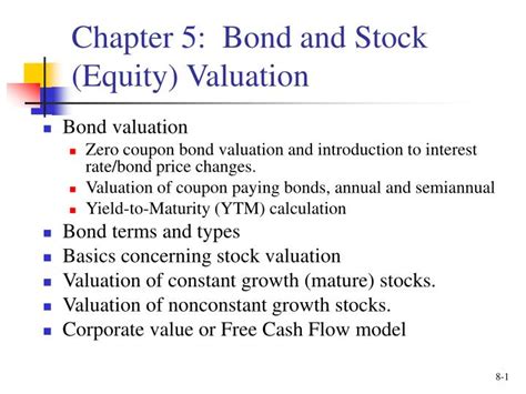 Ppt Chapter 5 Bond And Stock Equity Valuation Powerpoint