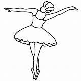 Coloring Ballerina Pages Tip Girl Toe Doing Ballet Color sketch template