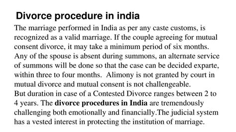 divorce procedure  india powerpoint