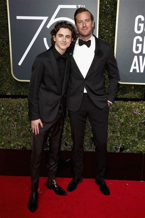 timothee chalamet and armie hammer at 2018 golden globes