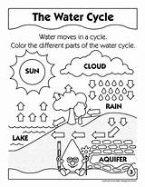 Cycle Water Coloring Kids Pages Worksheet Printable Science Activities Choose Board Simple Project Model sketch template