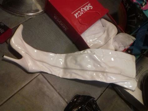 Sexyca Thigh High White Pvc Boots In London For £20 00 For Sale Shpock