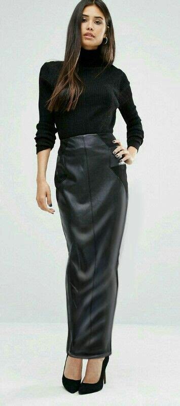 pin by capssi on only small steps long leather skirt hobble skirt leather skirt