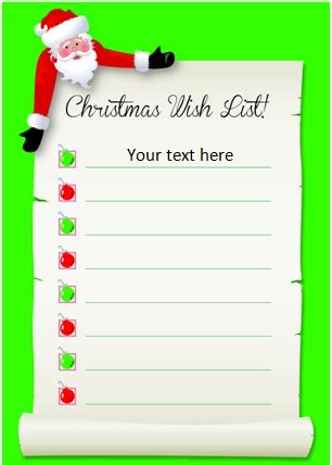 secret santa  list form  word