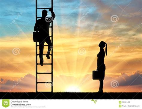 concept of gender inequality in career and business stock image image