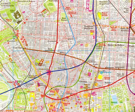 madrid map detailed city  metro maps  madrid   orangesmilecom