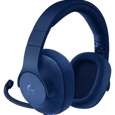 logitech   surround wired gaming headset blue