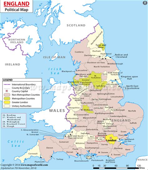 political map  england