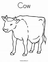 Cow Coloring Pages Kids Outline Printable Clipart Print Dairy Sheets Tracing Twistynoodle Built California Usa Library Noodle sketch template